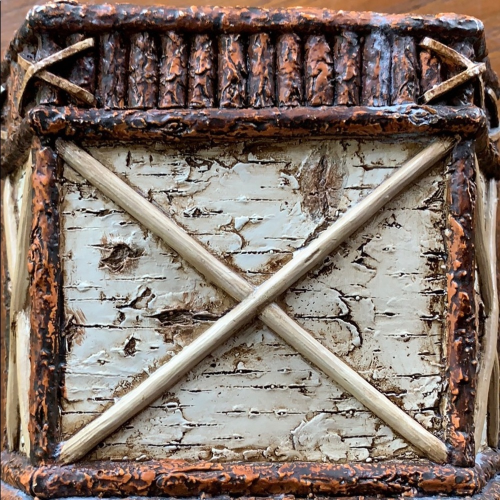Rustic Ceramic Toothbrush/Toothpaste Holder w Fish - Picture 3 of 4